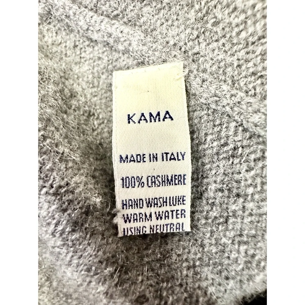 97 RUE DES‎ MIMOSAS KAMA V-Neck PULLOVER SWEATER ITALY 100% Cashmere Gray